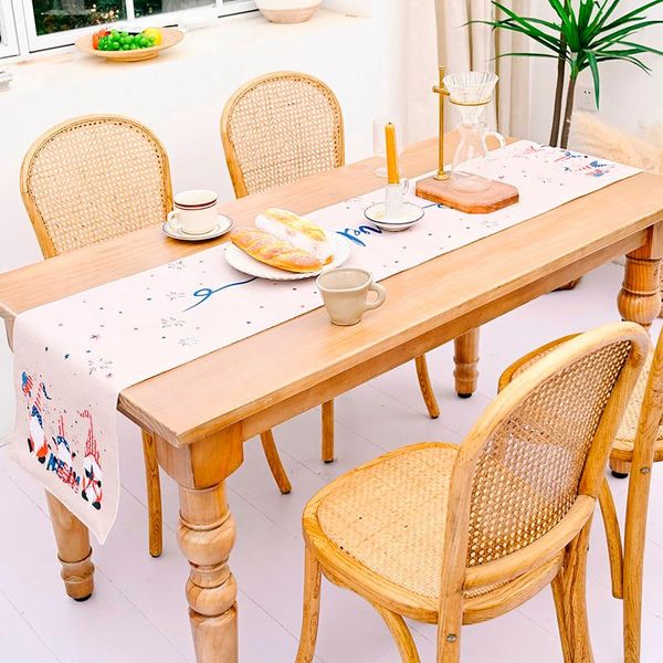 

independence day decorative linen tablecloth waterproof oilproof thick rectangular wedding dining table cover tea cloth p1