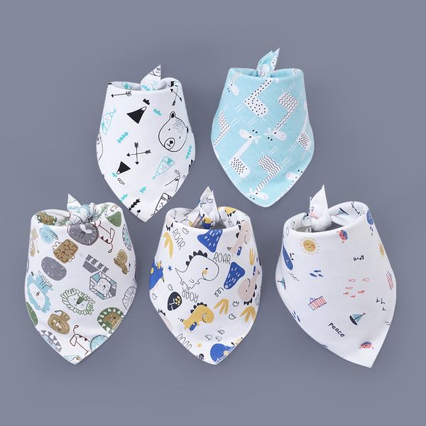 Baby Bib Мягкий органический Хлопковый Детский Детский Милый Милый треугольник Шарф Удобное слюни и Проживание для прорезывания зубов Полотенце Saliva Для Рождения 5328 В2