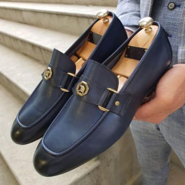

dress shoes men casual business fashion pu leather low heel british style classic slip-on penny loafers zapatos de hombre zz255, Black