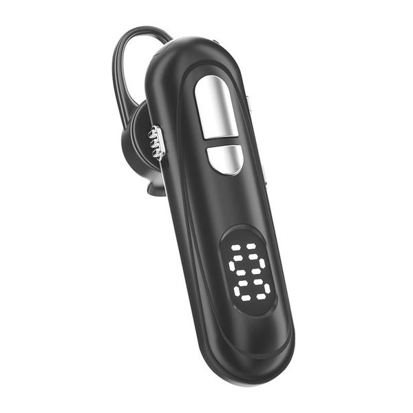 

quality bluetooth business earphone wireless noise reduction headset single ear with led screen long standby headphones & earphones