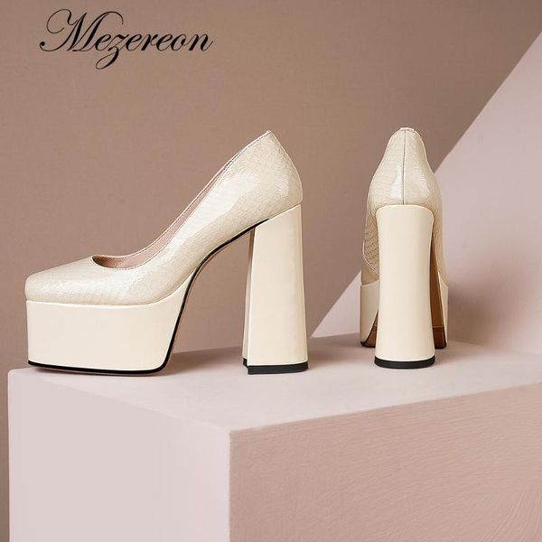 

dress shoes ultra high heels women pumps thick platforms party wedding woman prom square toe, Black