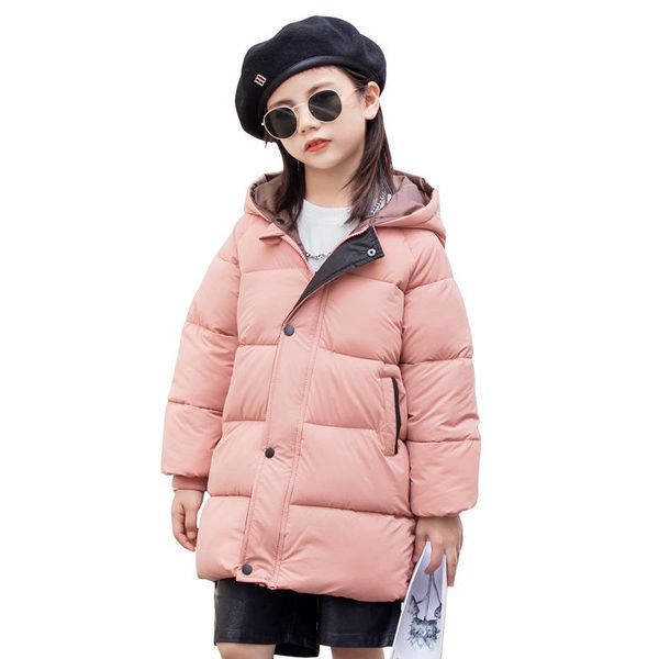 

down coat 6 to 14 year coats for boys girls hooded pink outerwear warm thick windproof jacket parka children teen clothes winter 2021, Blue;gray