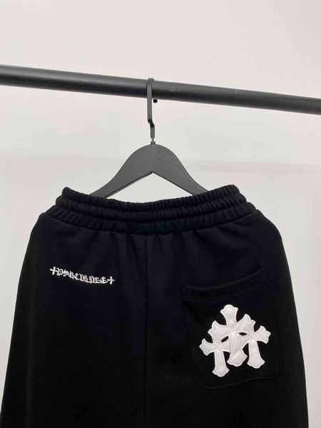 

winter chromehearts heart 20ssch cro wave autumn and cross skin covered black pants psj8, White;black