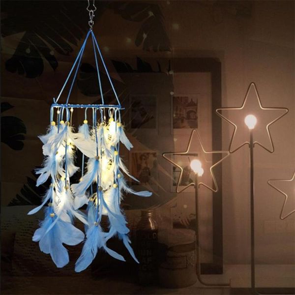 

led light handmade romantic dromenvanger wind chimes dreamcatcher christmas decorations ornament home deco gift party