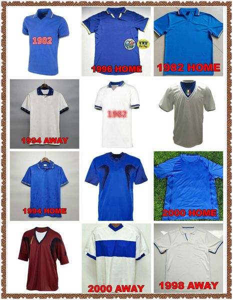 

retro classic 1982 1986 1990 1994 1996 1997 1998 1999 2000 2006 soccer jersey totti pirlo maldini r.baggio baresi football shirt, Black;yellow