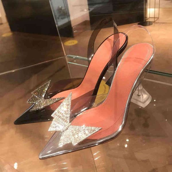 

dress shoes sandÃ¡lia de salto alto transparente feminina, sandÃ¡lia borboleta em pvc com slize of3x, Black