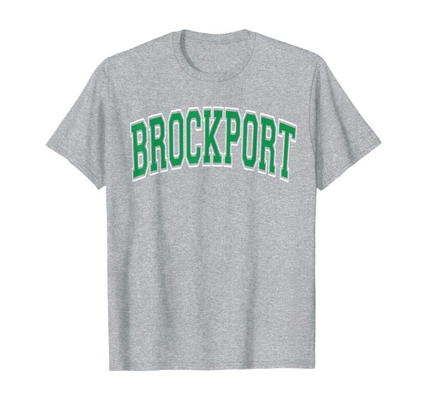 

brockport t shirt ny - varsity style green print, White;black