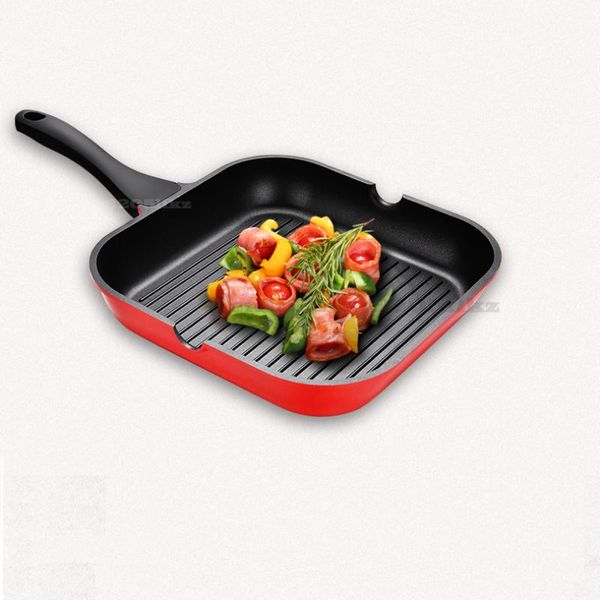 

24/28cm steak frying pan household less oily smoke non-stick coating general purpose for induction cooker gas stove pans