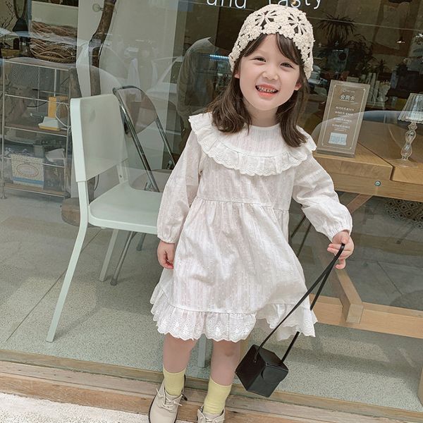 

kids white dresses for girl lolita dress baby girls 2021 autumn long sleeve clothes children party dress