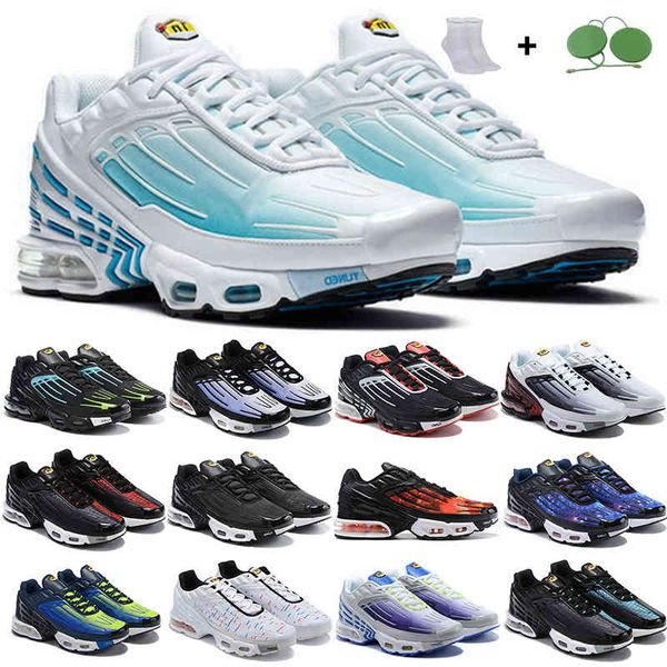 

sports tn plus 3 women men running shoes triple black iridescent white laser blue bred hyper violet comfortable outdoor sports trainers chau