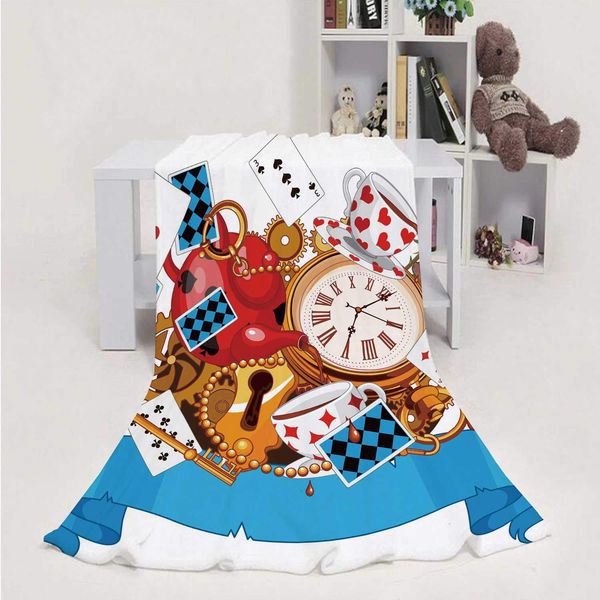 

in wonderland mad design,flannel blanket super soft m cozy bed blanket weight sofa throw blanket