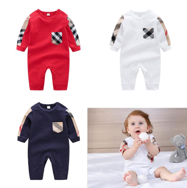 Vestiti del neonato Pagliaccetto di cotone a maniche lunghe Vestiti della tuta del bambino Abbigliamento per bambini Tuta da ragazza alla moda dei cartoni animati