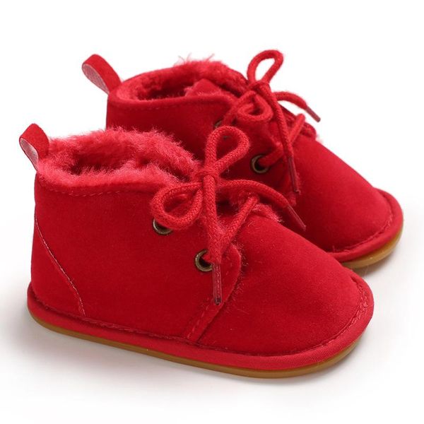 

first walkers 1 pair 2021 baby shoes born boys girls kids toddlers lace rubber-soled soft soles warm boots 0-1 year