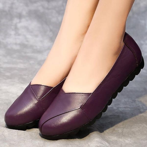 

boots soft genuine leather shoes women flat ladies casual leisuer comfort slip on women's loafers, Black