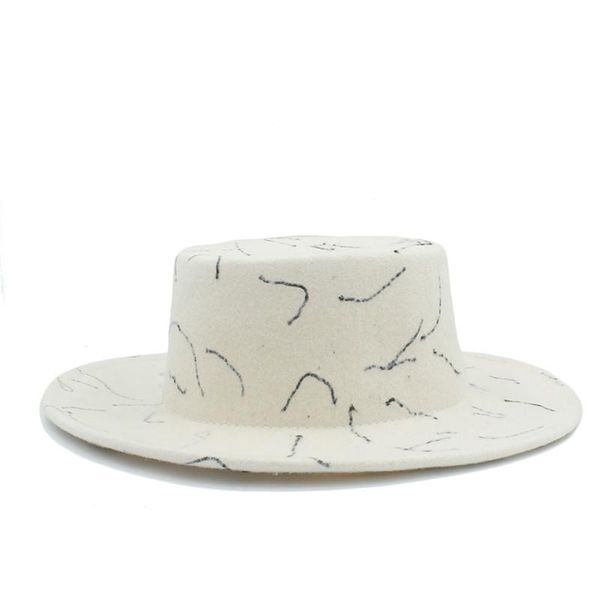 

stingy brim hats 100% australia wool white women prok pie fedora hat for elegant lady winter autumn wide flat cashmere homburg jazz caps, Blue;gray