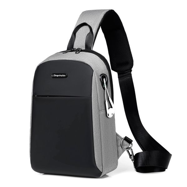 

oxford cloth men's business com-muter small backpack anti splash chest bag large capacity diagonal backpack