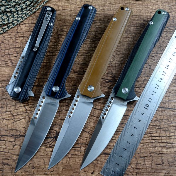 

y-start flipper folding hunting knife 14c28n blade ball bearing washer g10 handle outdoor camping survival fast open edc tools lk5014
