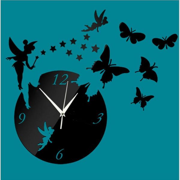 

wall clocks creative fairy decoration clock for home festival party in stock drop