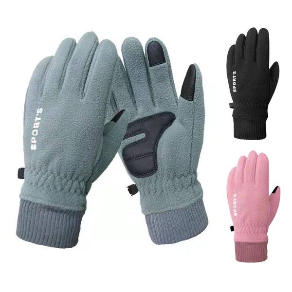 

cycling gloves winter warm fleece cold proof for men women mtb bike bicycle, Black
