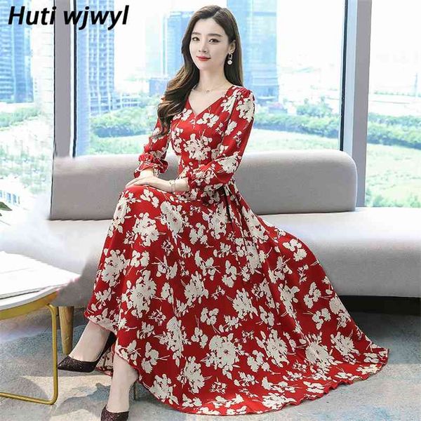 

autumn winter 3xl plus size vintage runway maxi dress elegant chiffon boho beach dresses women bodycon party black vestidos 210528, Black;gray