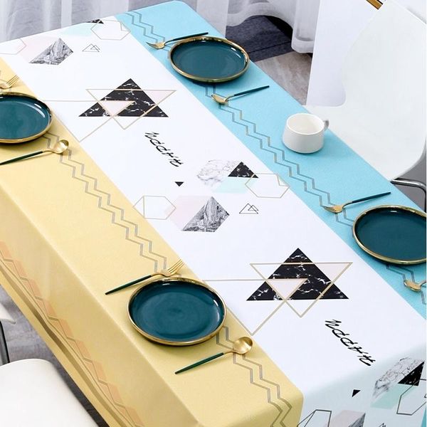 

table cloth geometric tablecloth leaves pattern waterproof dinning cover wedding party rectangular home kitchen decor