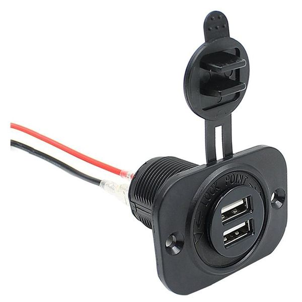 

hubs car cigarette lighter socket dual usb adapter 12v plug for mobile phone gps tablet