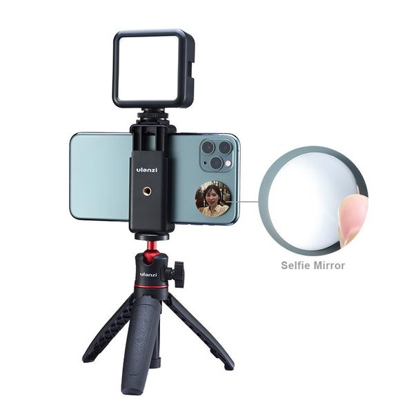 

lighting & studio accessories ulanzi recording video vlog kit microphone tripod phone holder clip mount for youtube live vlogging smartphone