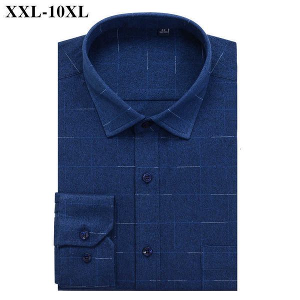 

men's casual shirts big size 10xl 9xl 8xl 7xl 6xl 5xl printed straight long sleeve shirt male brand clothes dwff, White;black