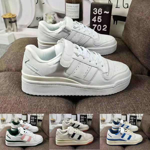 

forum 84 low home classic running shoes white brown orbit grey trainer for men women sport sneaker