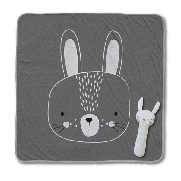 

blankets & swaddling born baby blanket cotton cartoon animal print swaddle wrap infant play mats stroller cover pography props nordic