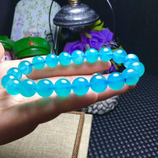 

beaded, strands natural mozambique stone gems beads bracelet 9mm (cx), Black