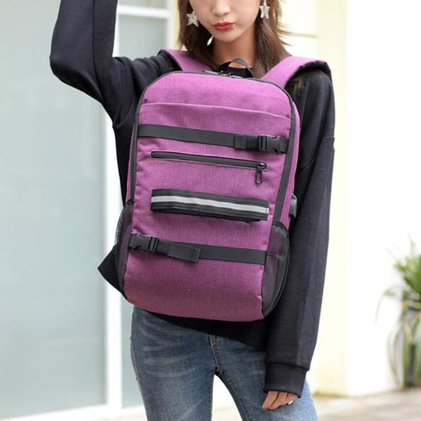 

backpack men women lapusb charging skateboard zipper anti theft school