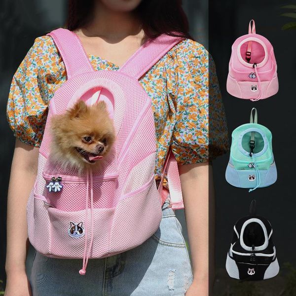 

dog car seat covers foldable mesh pet carrier backpack bag breathable cat for puppy outdoor travel double shoulder