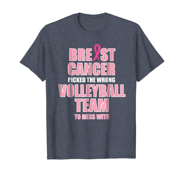 

breast cancer awareness volleyball team matching t-shirt, White;black