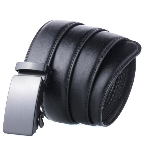 

belts 1pc men's automatic buckle belt slip business casual leather waist, Black;brown