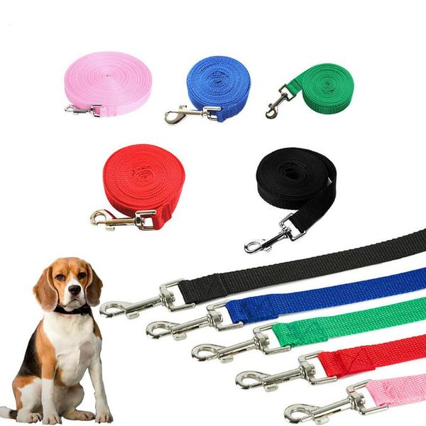 

pet dog leash nylon for dogs walking training cats harness collar strap belt 5colors 1.5m 1.8m 3m 4.5m 6m collars & leashes