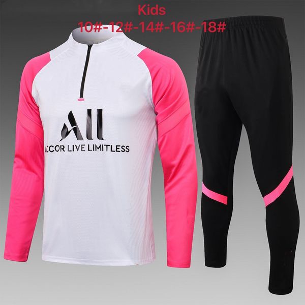 

21-22 soccer tracksuit for kids football training suits kit, Black