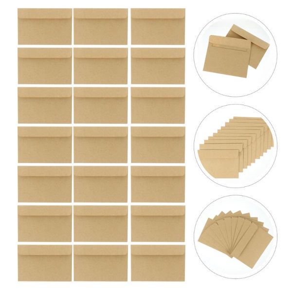 

50pcs blank envelope bags invitation envelops kraft paper for wedding gift wrap