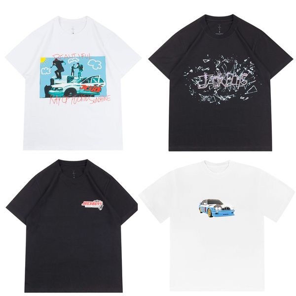 

2020ss ins travis scott jackboys cactus jack p tee skateboard mens t shirts women street casual tshirt, White;black