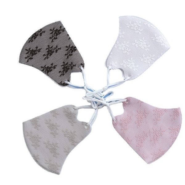 

and sunscreen dustproof lace sequin cotton mask, three-dimensional breathable, adjustable washing ice silk mask for men women