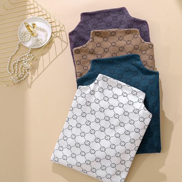 

women's sweaters inverno feminino impressÃ£o grossa manga longa quente e magro superior com meia gola alta knhx, White;black