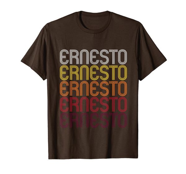 

ernesto retro wordmark pattern - vintage style t-shirt, White;black