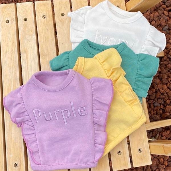 

summer flying sleeve dog clothing teddy bear bomei cat chenery poodle