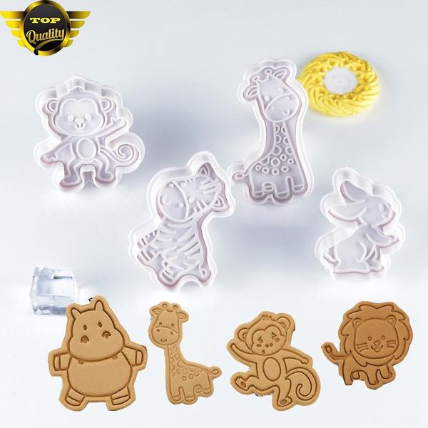 

baking moulds 4pcs cake tools animal cookie cutter set christmas cutters biscuit stamp fondant mould sugarcraft mold