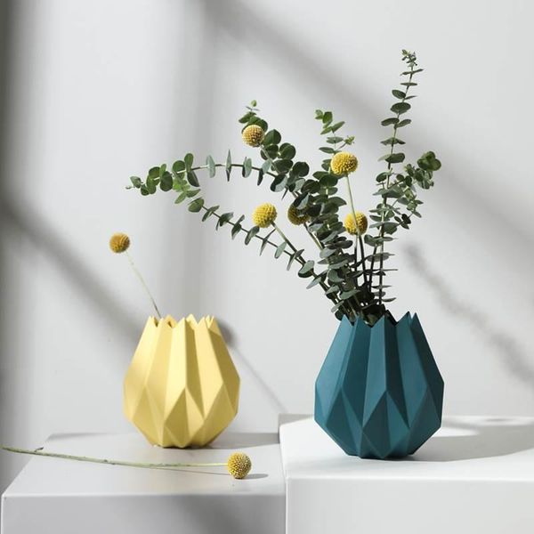 

vases ceramic vase modern fashion deskhome decoration origami flower room learning corridor wedding