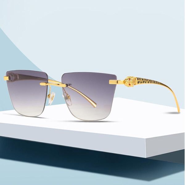 

sunglasses 2021 three-dimensional big leopard head men and women personality cool optical glasses, White;black