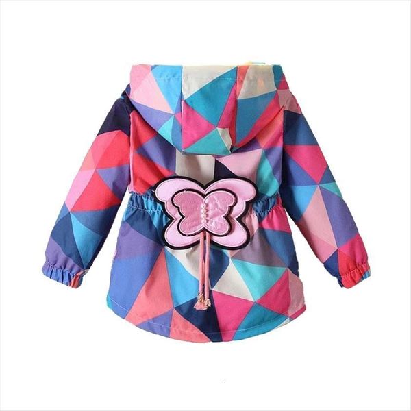 

1 2 3 4 5 6 baby girls jackets butterfly casual hooded zipper boys windbreaker coat autumn children outerwear kids, Blue;gray