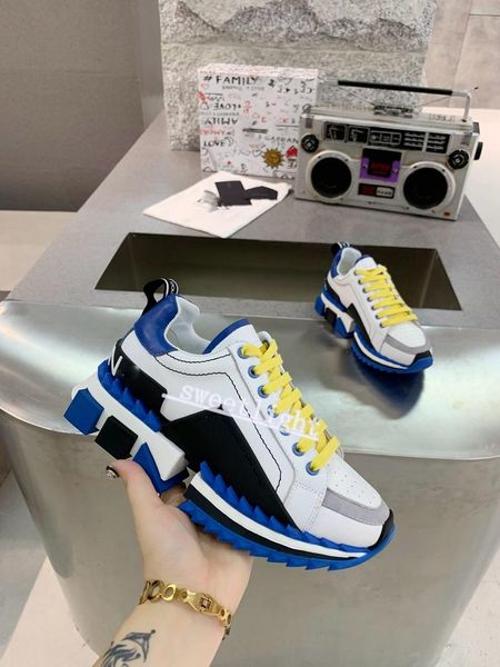 

2021 multi-colored super king sneakers luxury designer men's campaign women's casual shoes top, Black