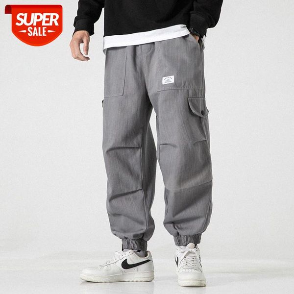 

handsome casual pants men's korean version of the trend loose and versatile nine-point beam #pv4o, Black