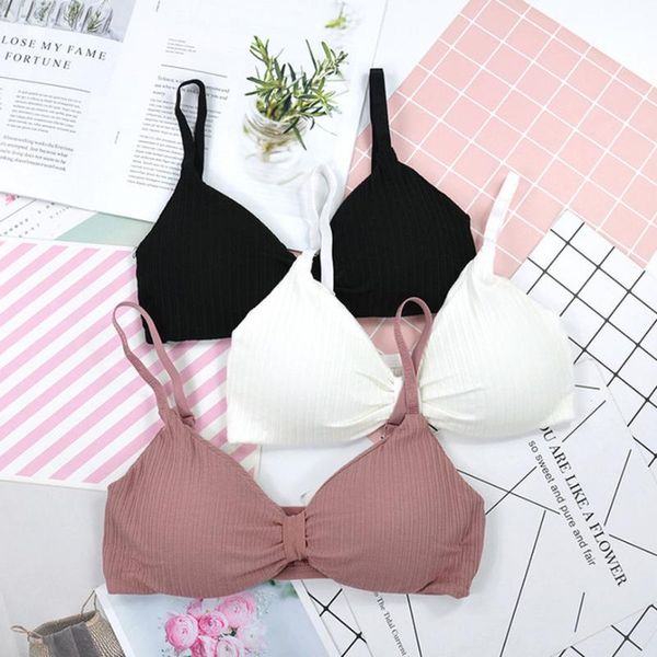 

bras girls/ladies bra french style girl no steel ring beauty back lovely chest front nodules wrapped underwear, Red;black